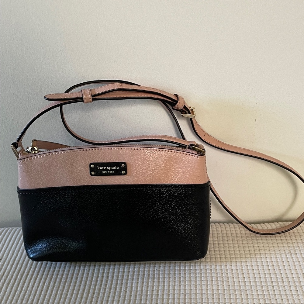 kate spade Two-Tone Pink & Black Leather Crossbody